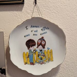 Vintage 1980s French Children's Plate